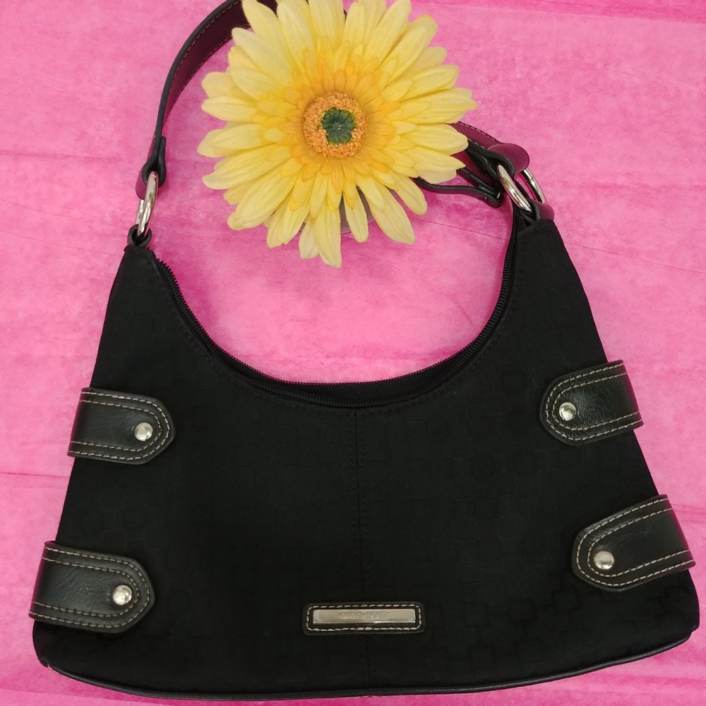 Classic Nine West Black Handbag/Purse - Picture 1 of 8